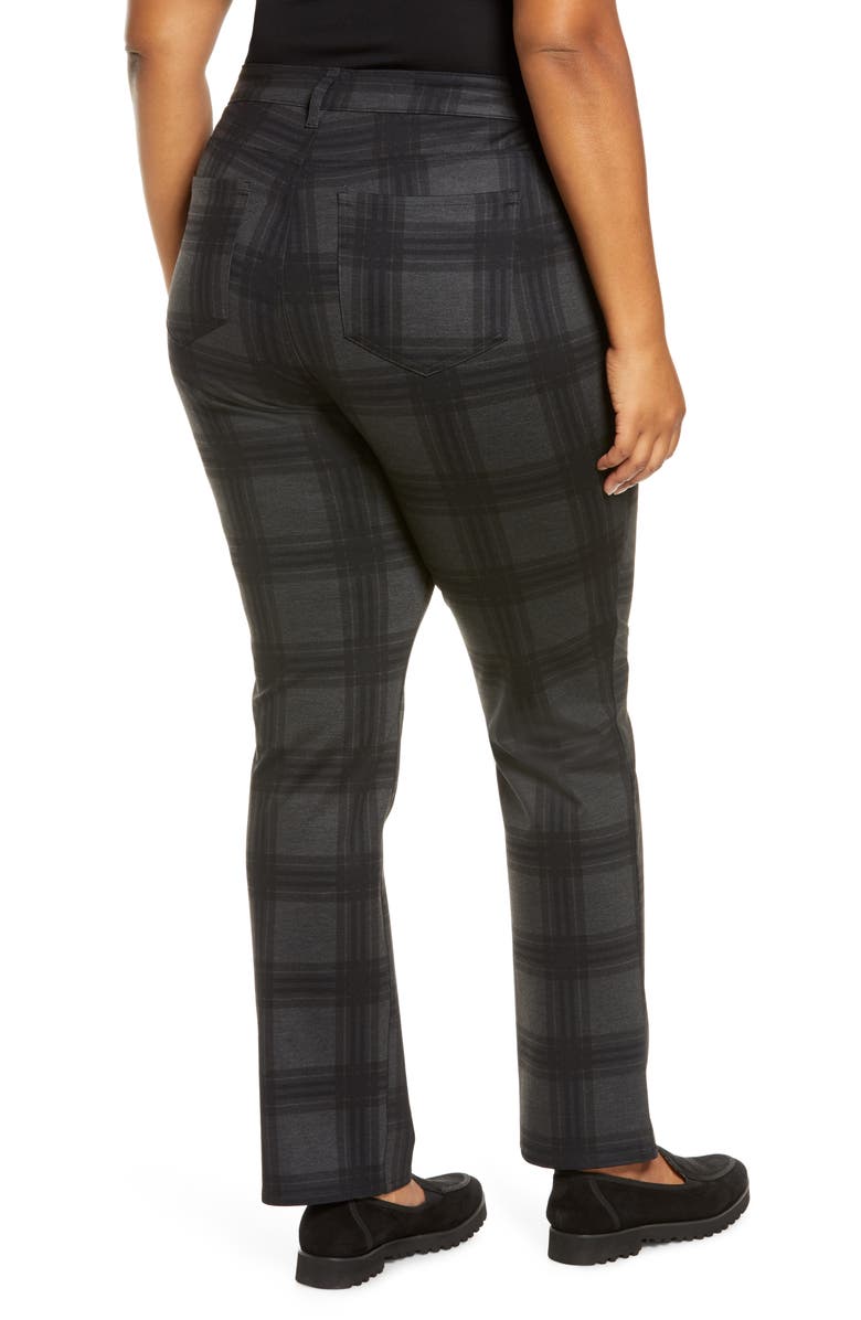 NYDJ Marilyn Plaid Ponte Straight Leg Pants, Alternate, color,