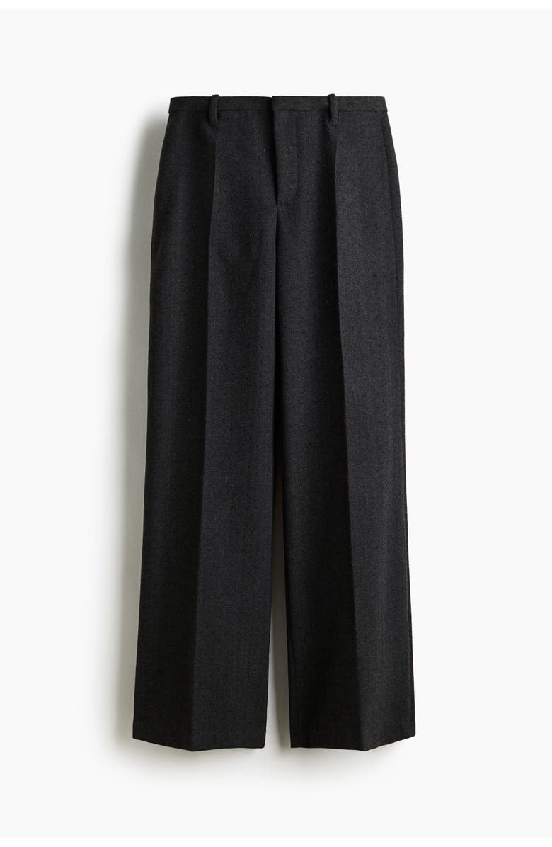 H&M Embellished Trousers, Main, color, Dark Gray