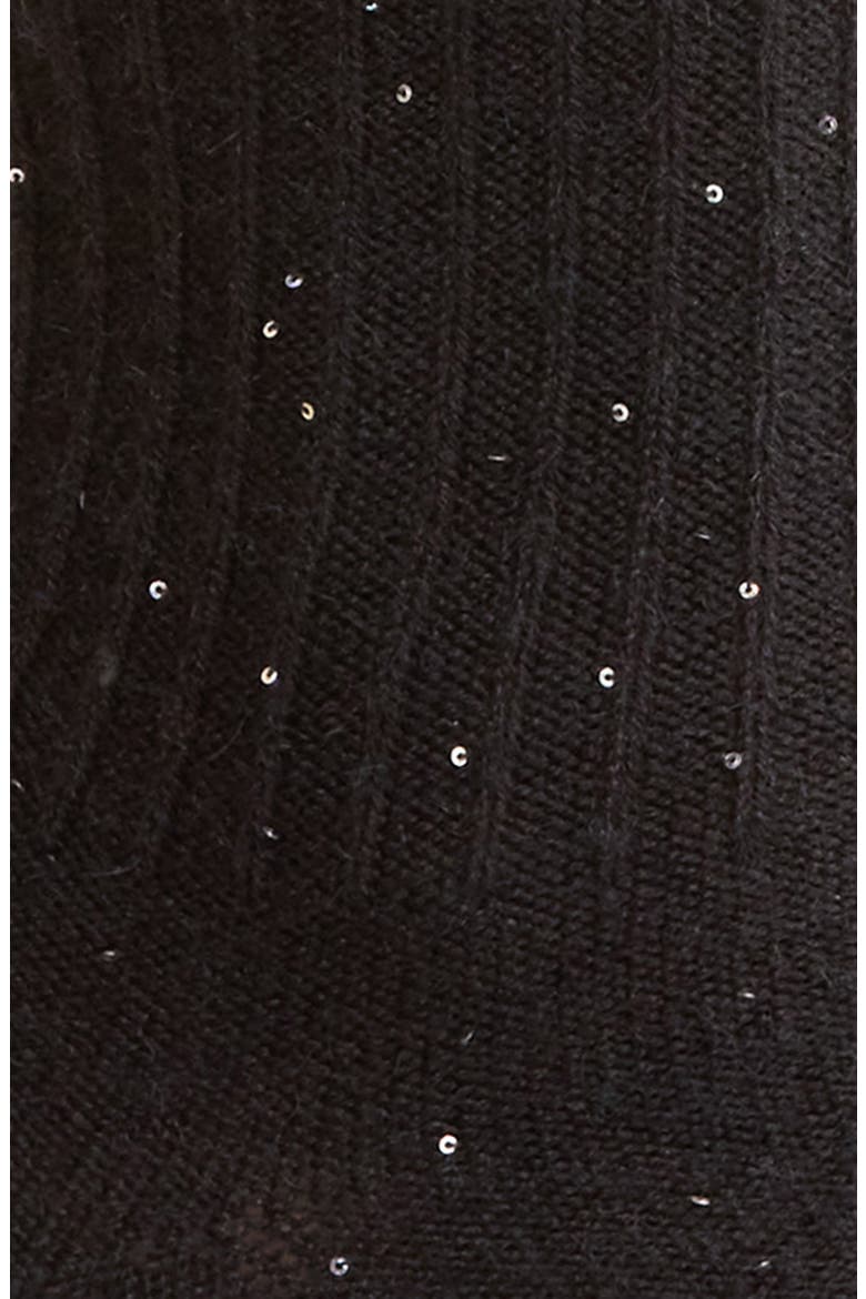 Sparkle Crew Socks, Alternate, color, BLACK
