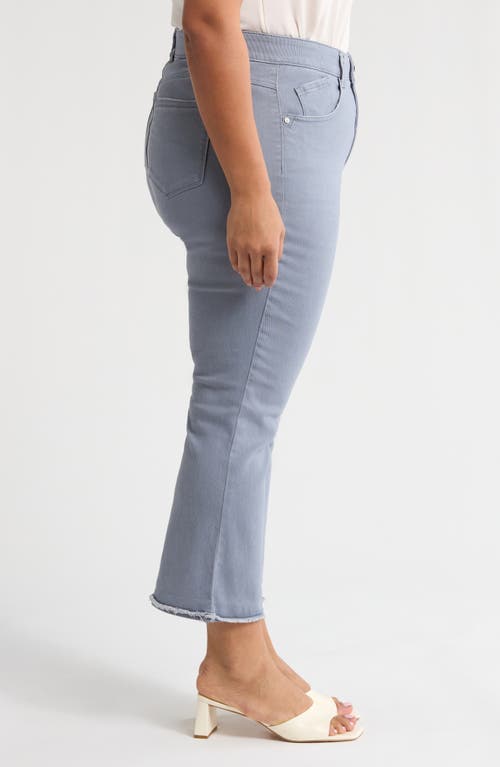 Wit & Wisdom 'ab'solution Frayed High Waist Ankle Slim Straight Leg Pants In Blue Shadow