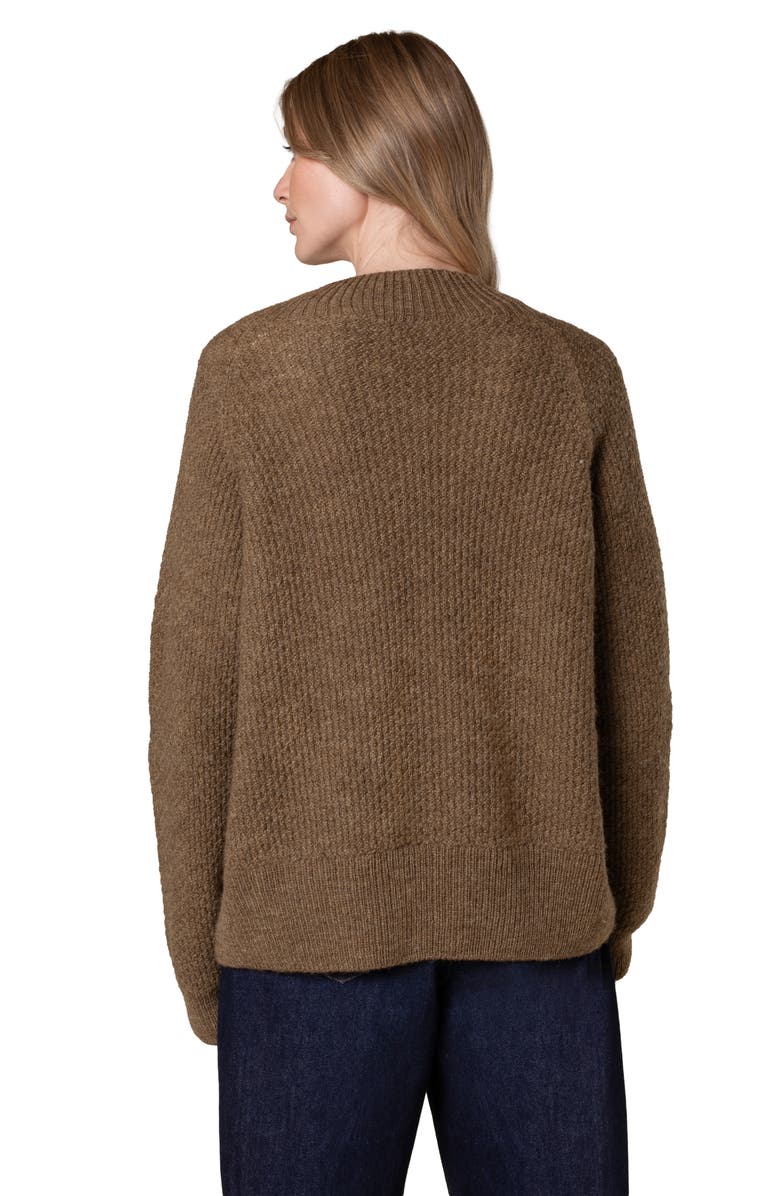 Celtic & Co. British Wool Moss Stitch Cardigan, Alternate, color, Walnut