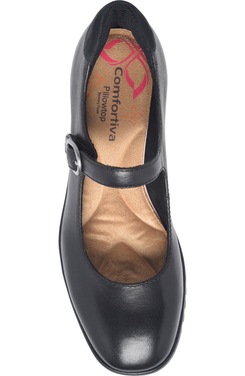Comfortiva Debbie Mary Jane Wedge, Alternate, color, Black