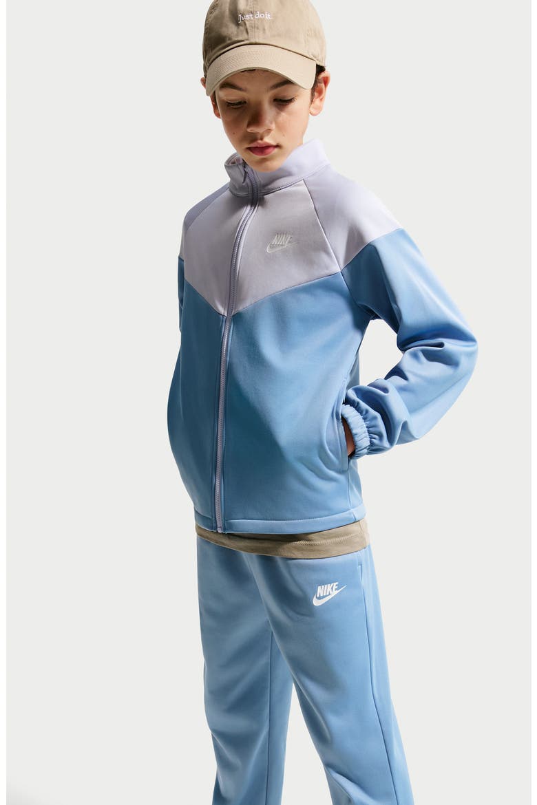 Kids' Sportswear Dri-FIT Track Jacket & Pants Set, Alternate, color, 486 WORK BLUE/GHOST/WHITE