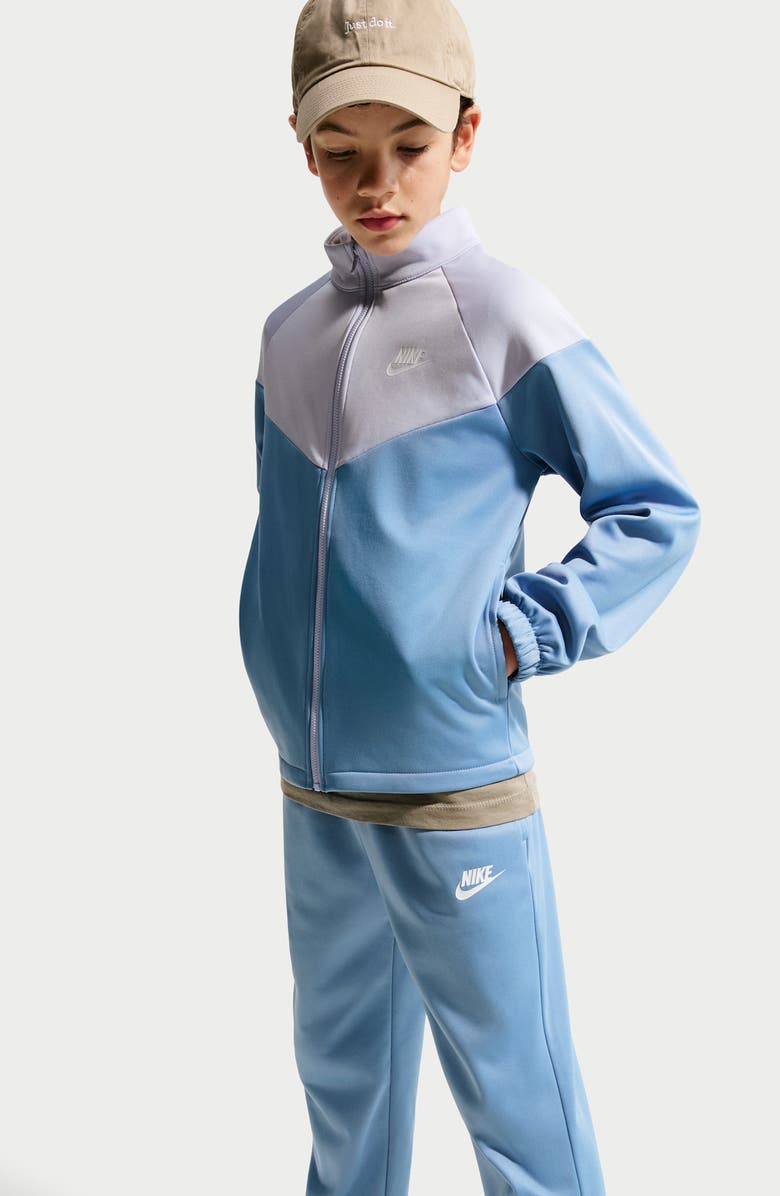 Nike Kids' Sportswear Dri-FIT Track Jacket & Pants Set, Alternate, color, Work Blue/ Ghost/ White