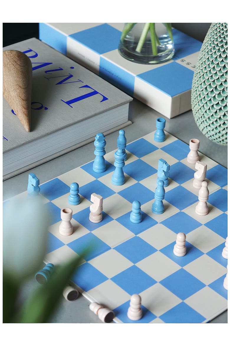 Chess Game Set, Alternate, color, BLUE/ WHITE