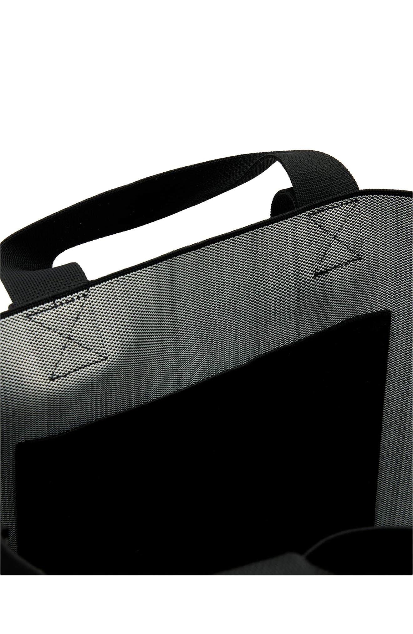 AllSaints Izzy Horseshoe Canvas Tote, Alternate, color, Black