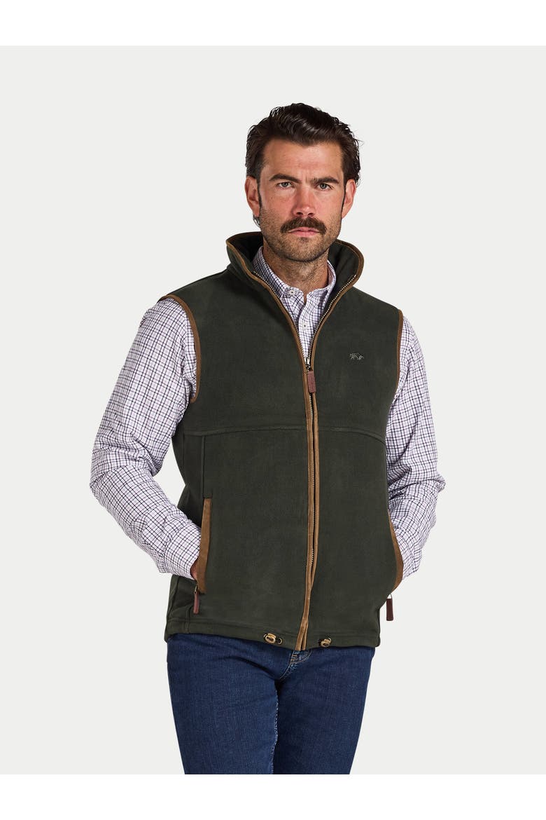 Fleece Gilet, Alternate, color, Forest