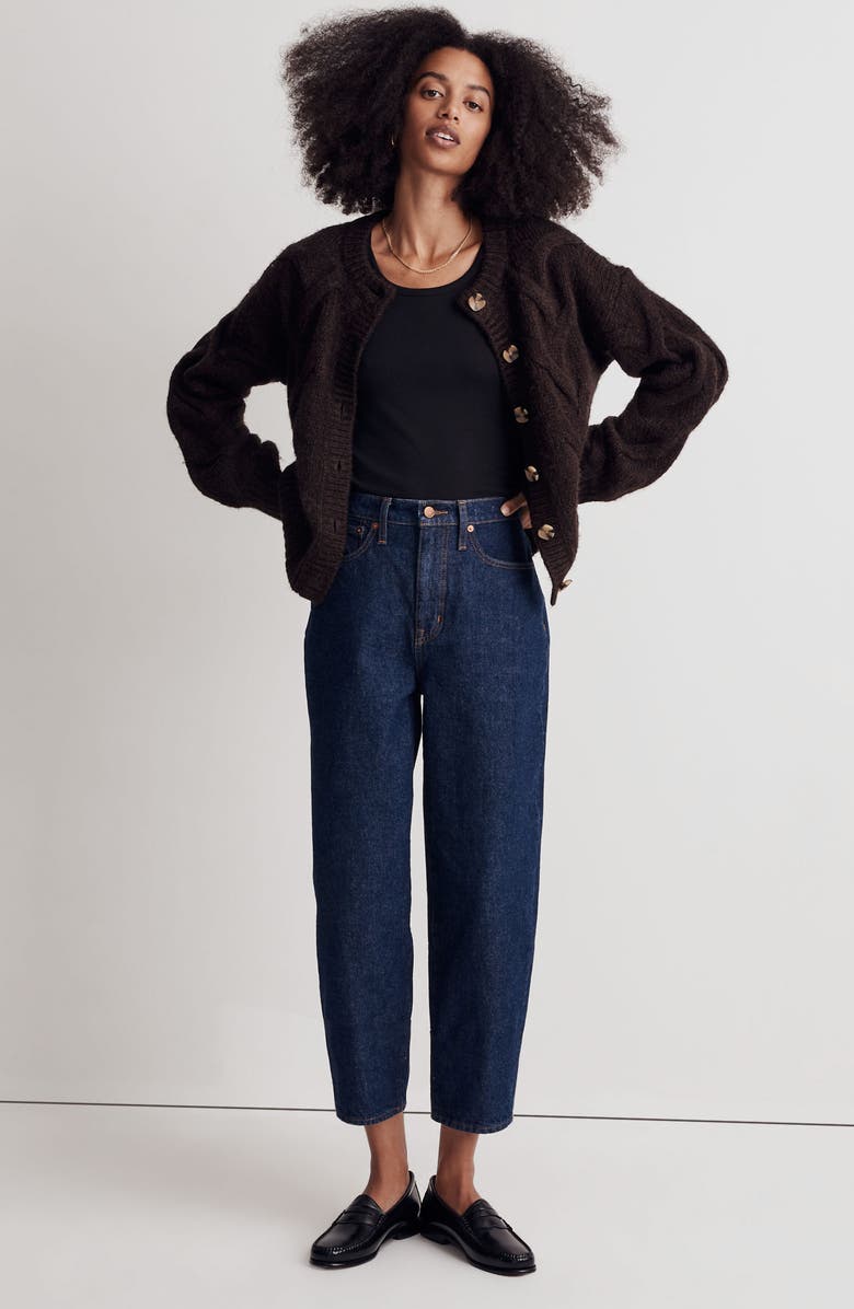 Madewell Cable Ashmont Cardigan, Alternate, color,