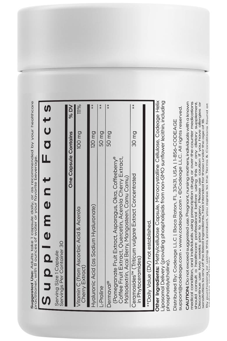 Skin Vitamins+, Coffeeberry, Vitamin C Supplement, Alternate, color, White