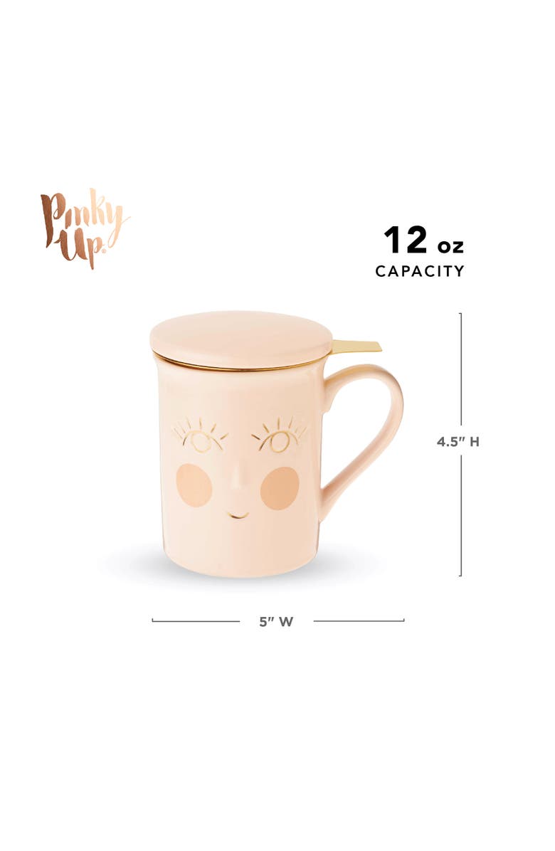 Pinky Up (Accessories) Annette Ceramic Tea Mug & Infuser, Alternate, color,