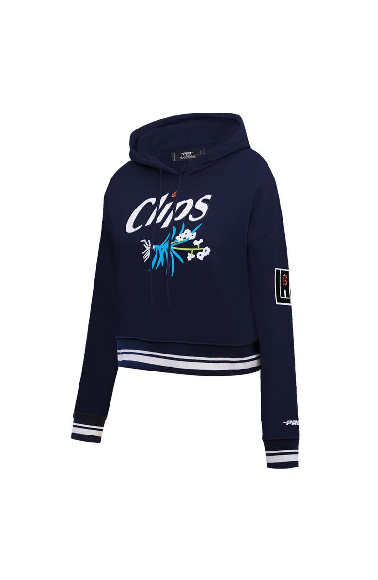 PRO STANDARD Women's Pro Standard Navy LA Clippers 2023/24 City Edition Cropped Pullover Hoodie, Alternate, color, Navy