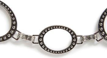Studded Mixed Size Oval Chain Belt