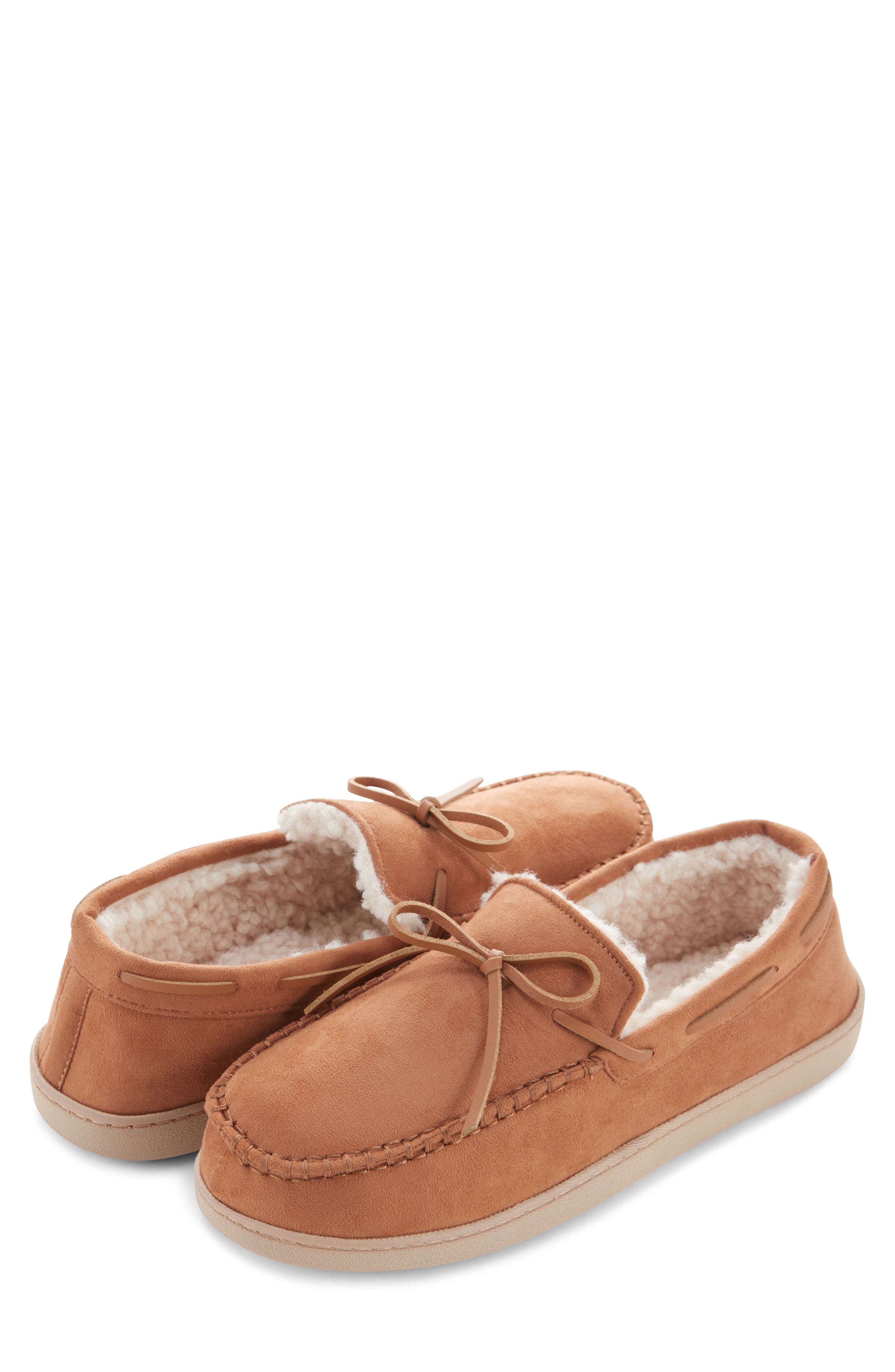 FLOOPI Faux Fur Lined Slipper, Alternate, color, Chestnut