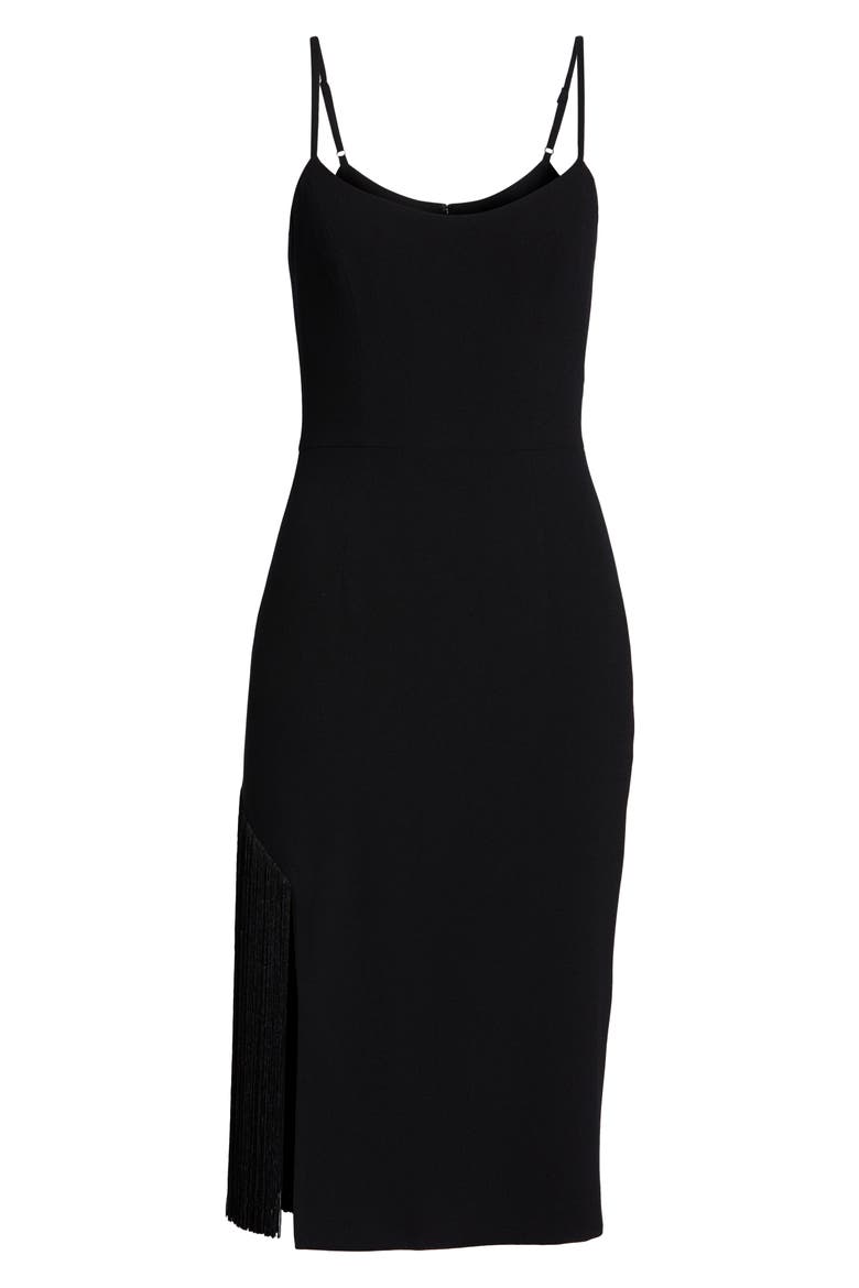 Rory Midi Dress, Alternate, color, BLACK