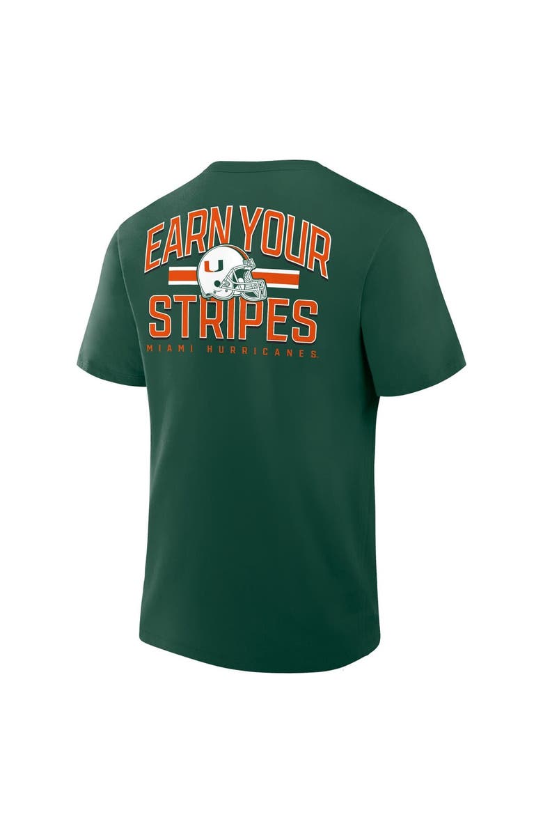 FANATICS Men's Fanatics Green Miami Hurricanes Quad Legacy T-Shirt, Alternate, color, Green
