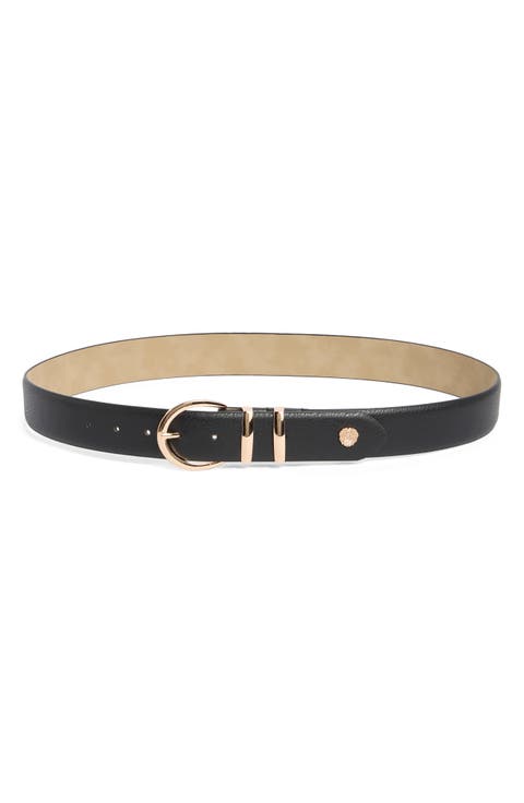 Duo Keeper Faux Leather Belt