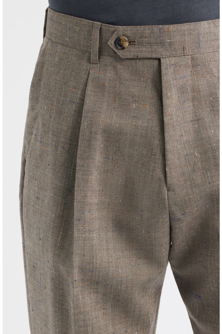 Pleated Wool Blend Dress Pants, Alternate, color, BEIGE