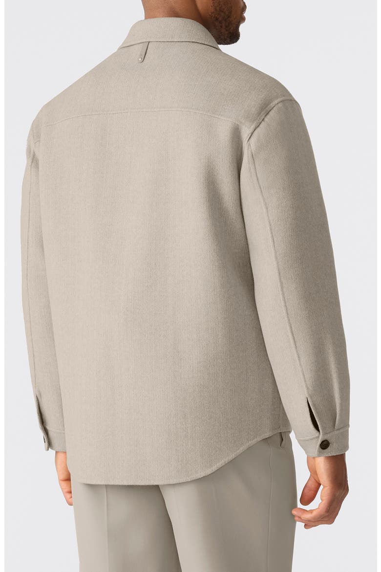 Emmanuel Double Face Wool Overshirt, Alternate, color, TAUPE MIX-TAUPE