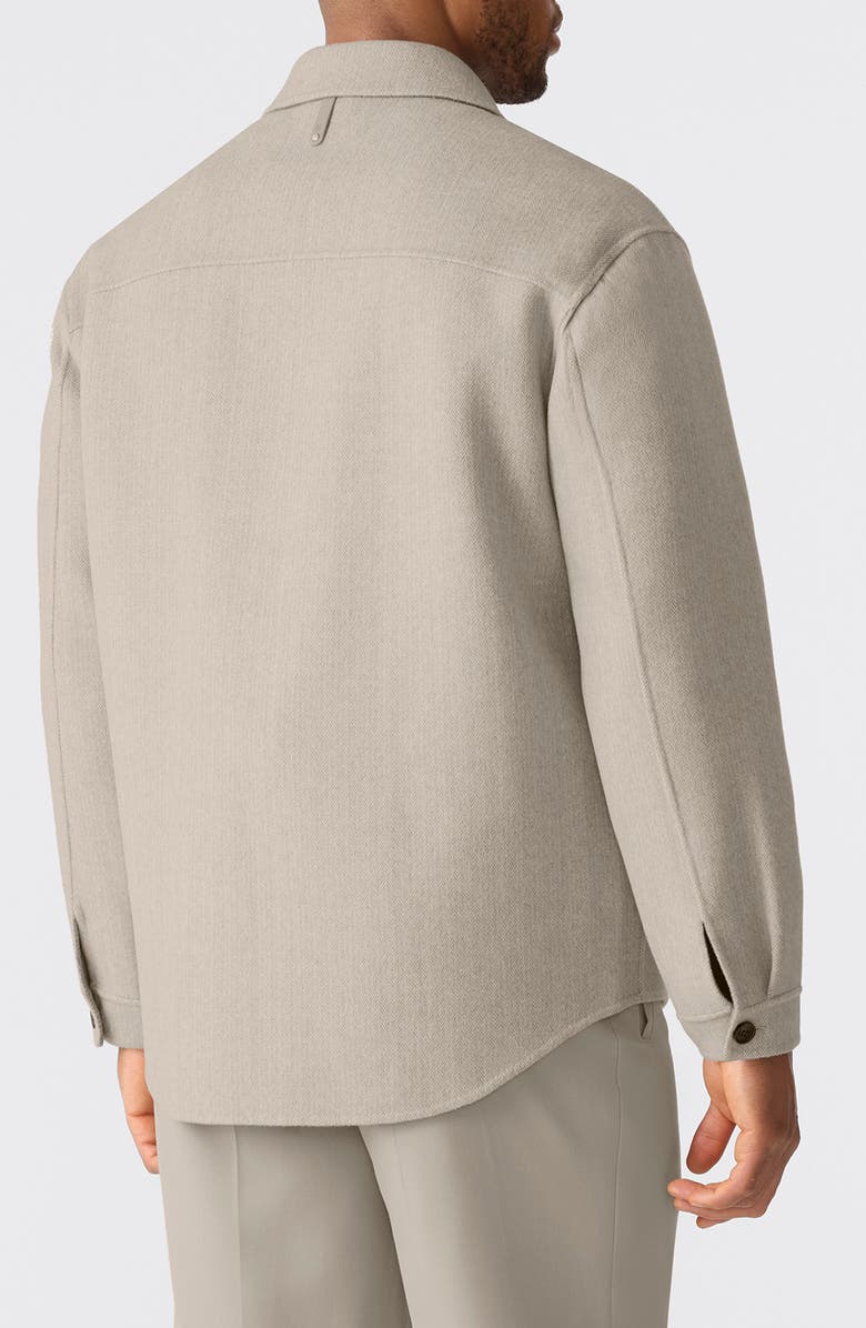 Mackage Emmanuel Double Face Wool Overshirt, Alternate, color, Taupe Mix-Taupe