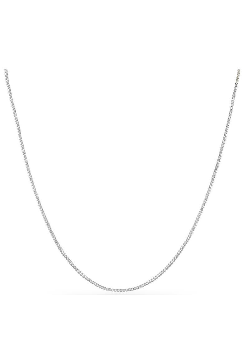 Sterling Silver Box Chain Necklace, Main, color, Silver