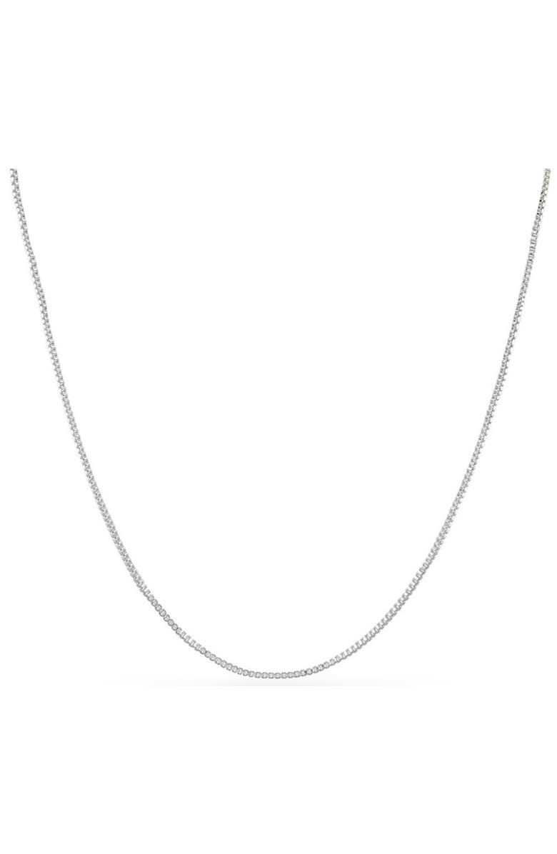 Donatello Gian Sterling Silver Box Chain Necklace, Main, color, Silver