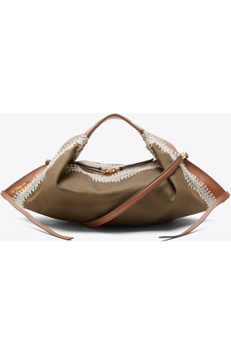 3.1 Phillip Lim Luna Contrast Stitch Nylon Mini Bag, Main, color, Mushroom