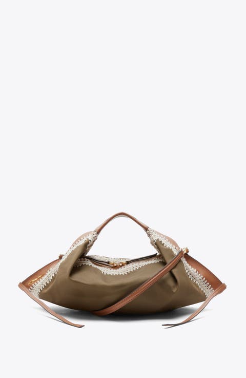 Luna Contrast Stitch Nylon Mini Bag