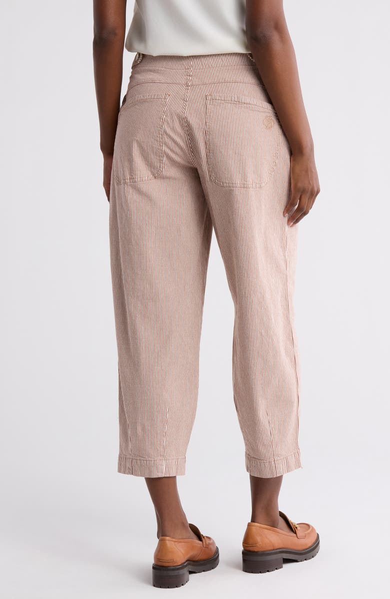 Democracy Railroad Stripe Barrel Leg Pants, Alternate, color, Cf - Coffee Stripe