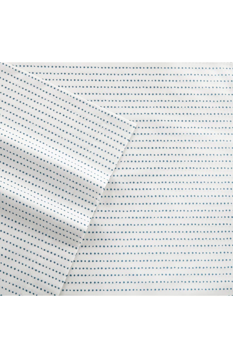 CITY SCENE Radius 200 Thread Count Cotton Percale Sheet Set, Alternate, color, Navy