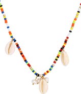 Adornia Freshwater Pearl & Shell Charm Beaded Necklace