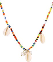 Adornia Freshwater Pearl & Shell Charm Beaded Necklace
