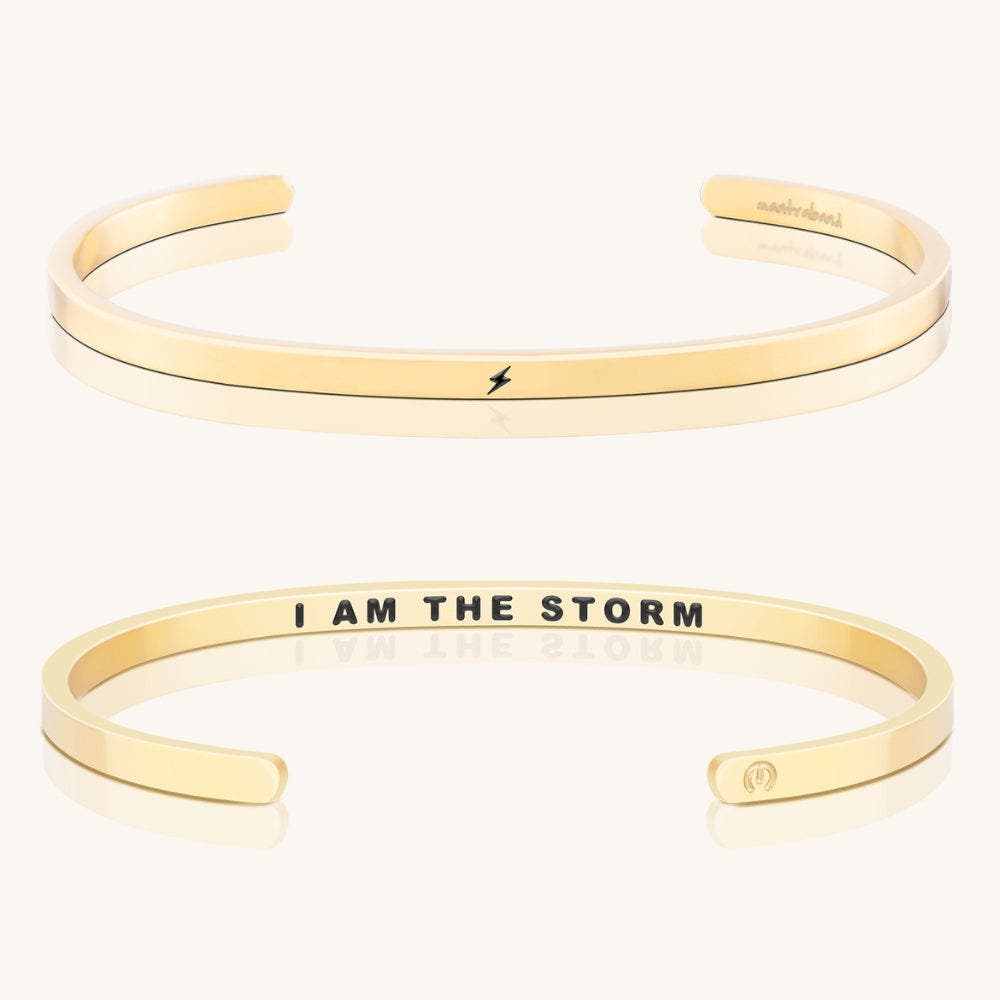 Mantra I Am The Storm Bracelet In Gold