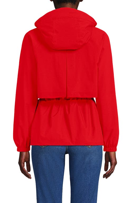 Lands' End Squall Packable Rain Jacket In Red