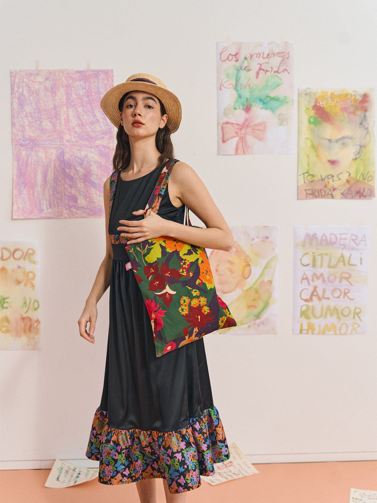 Lost Pattern FRIDA x LOST PATTERN "Frida's Garden" Tote Bag, Alternate, color, 