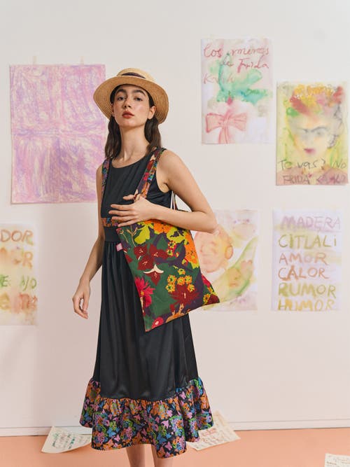 Lost Pattern Nyc Women's Frida X Lost Pattern "frida's Garden" Tote Bag - Purple In Multi