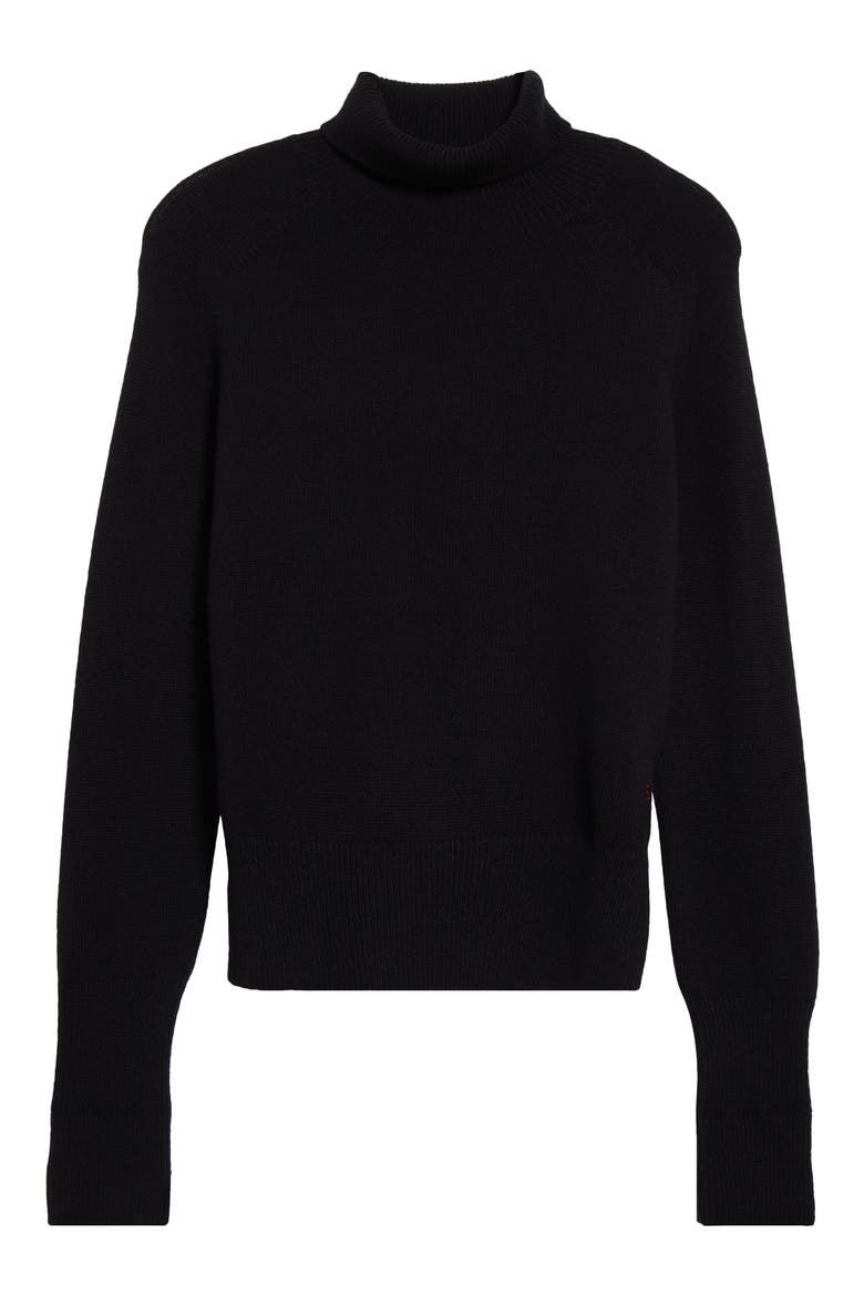 Lambswool Turtleneck Sweater, Alternate, color, BLACK