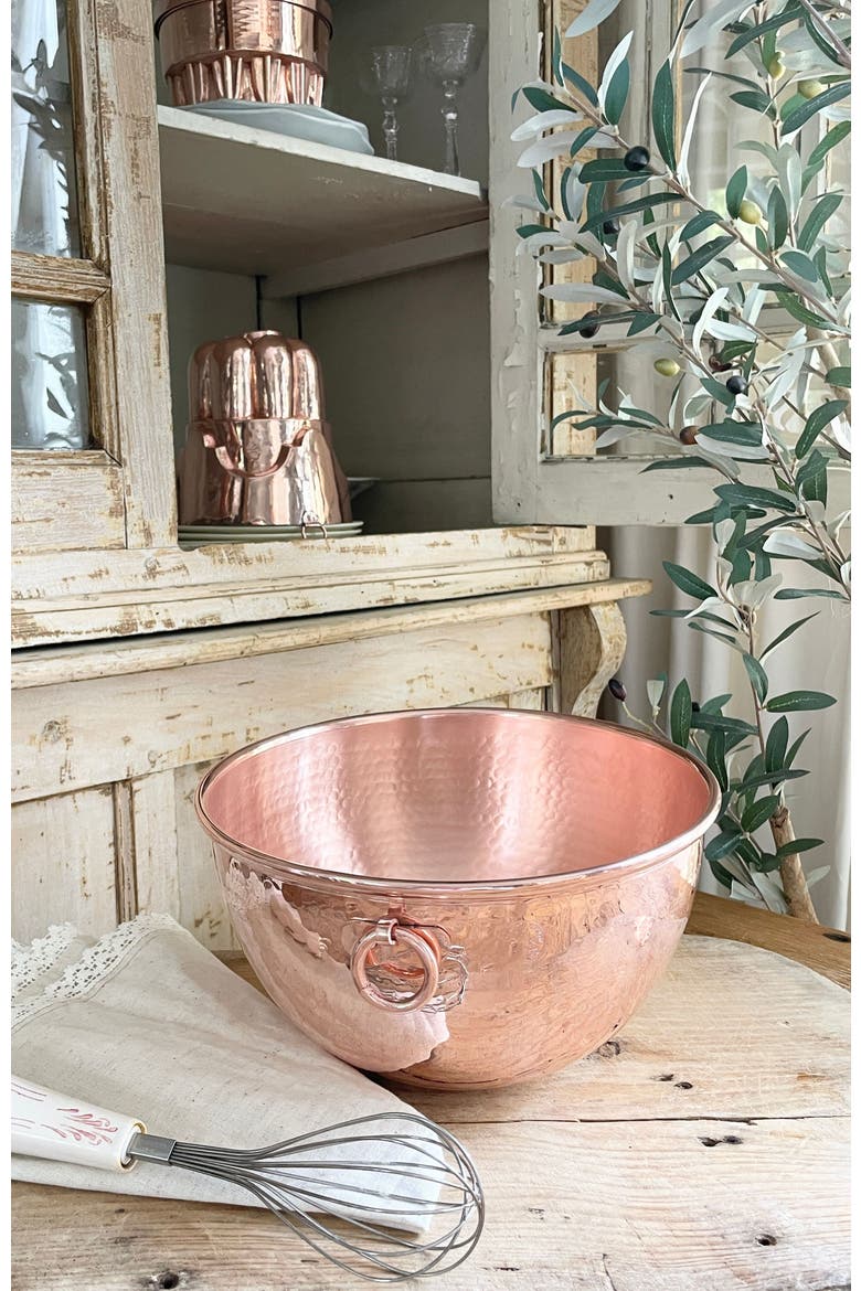 Vintage Inspired Copper Mixing Bowl, Alternate, color, Copper