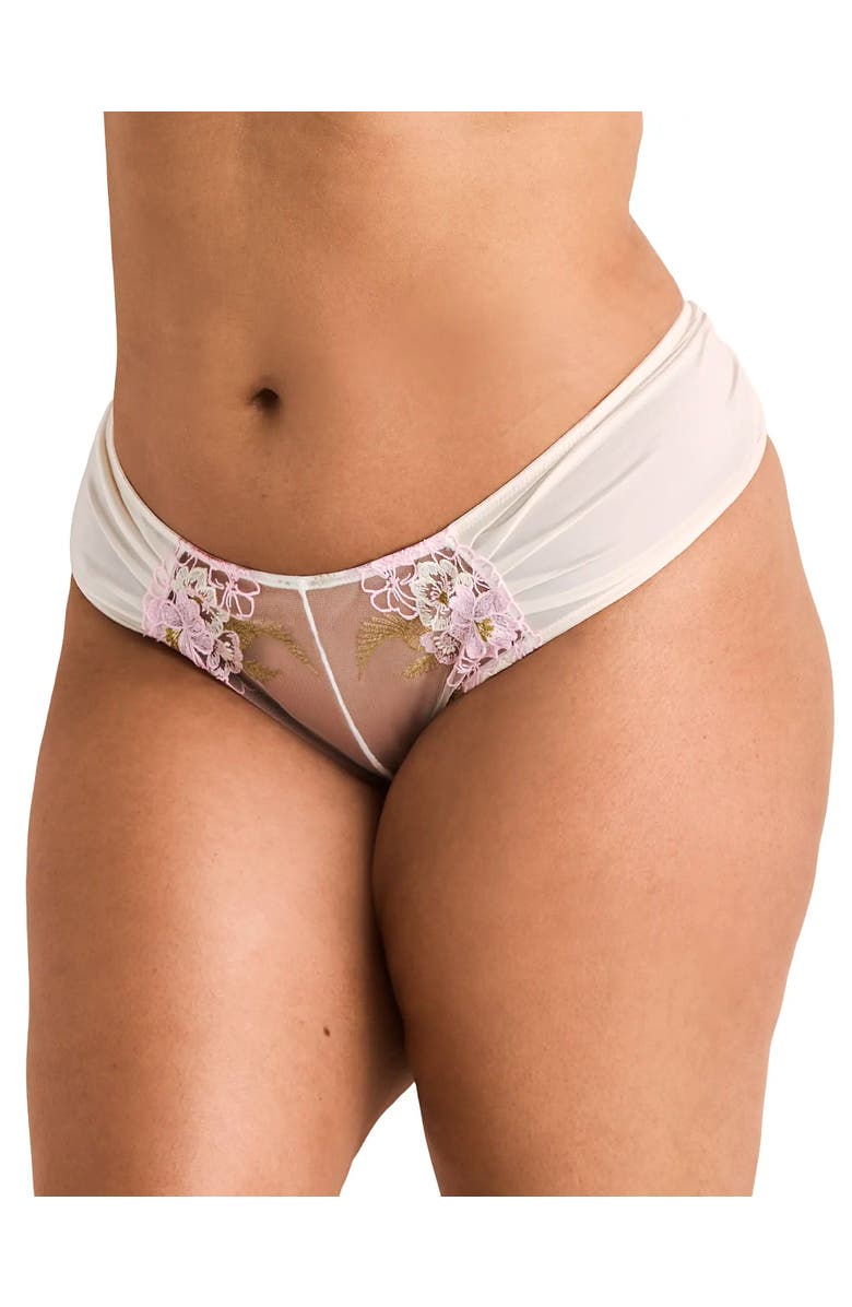 Adore Me Carolyn Brazilian Panties, Main, color, Light White