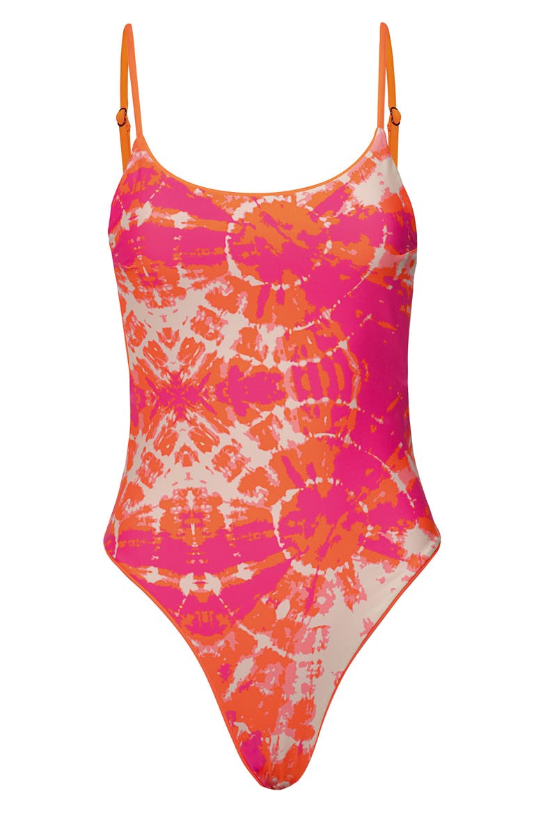 Lagoon Reversible One-Piece Swimsuit, Alternate, color, ORANGE