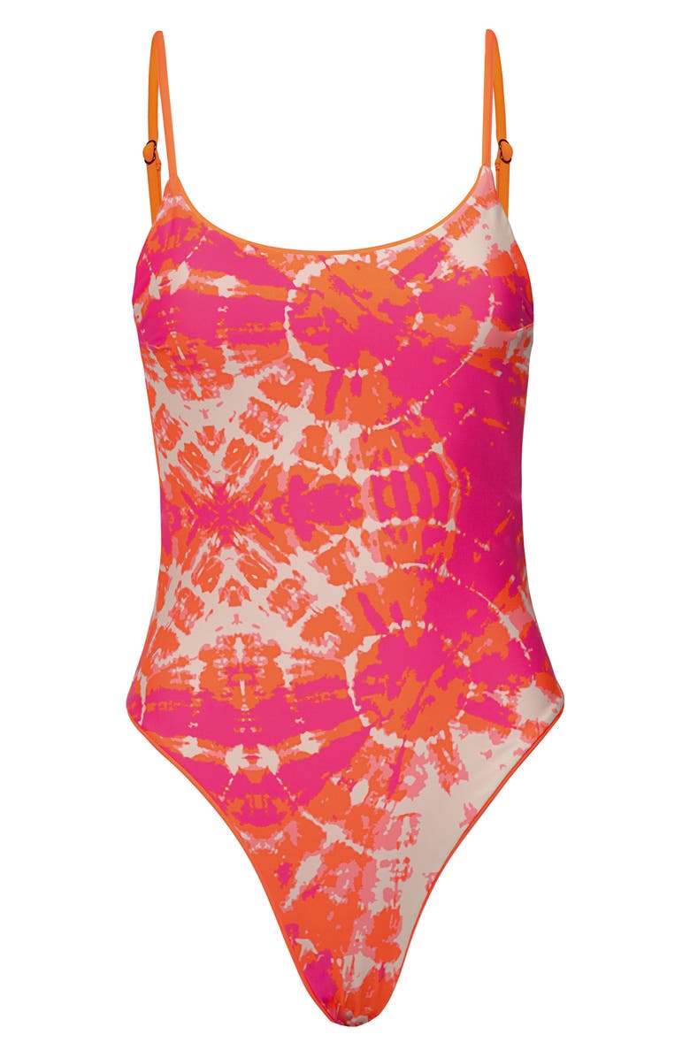 Maaji Lagoon Reversible One-Piece Swimsuit, Alternate, color, Orange
