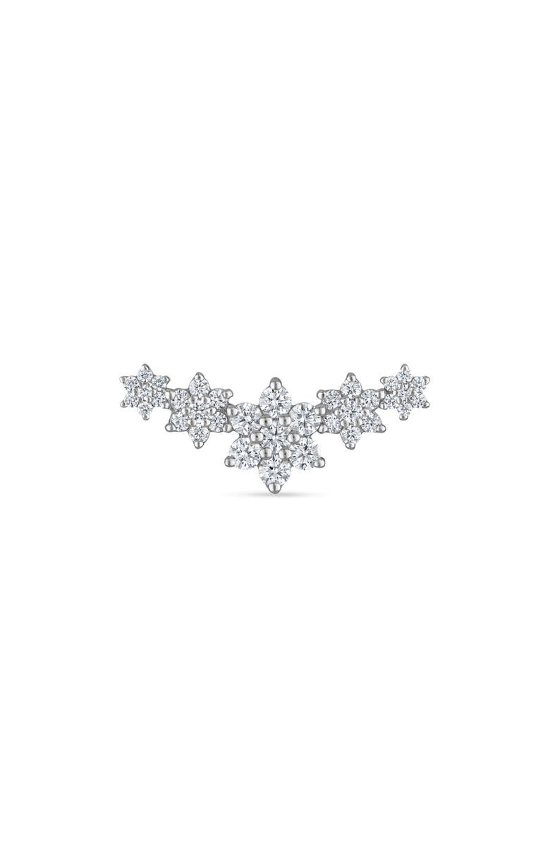 MARIA TASH Diamond Five Flower Garland Single Stud Earring, Alternate, color, 18K White Gold/ Diamond