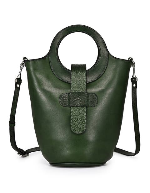 Lily Genuine Leather Structured Everyday Bucket Crossbody