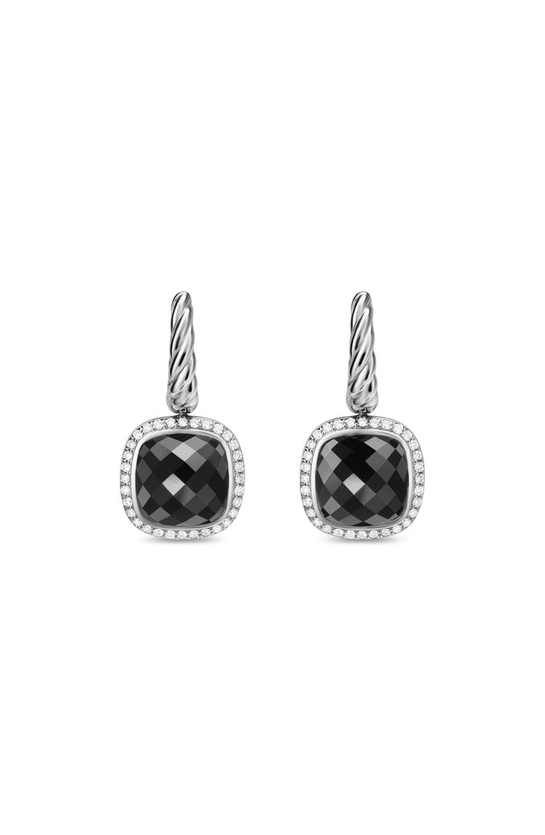 David Yurman Albion<sup>®</sup> Drop Earrings in Sterling Silver with Diamonds, 10mm, Main, color, 