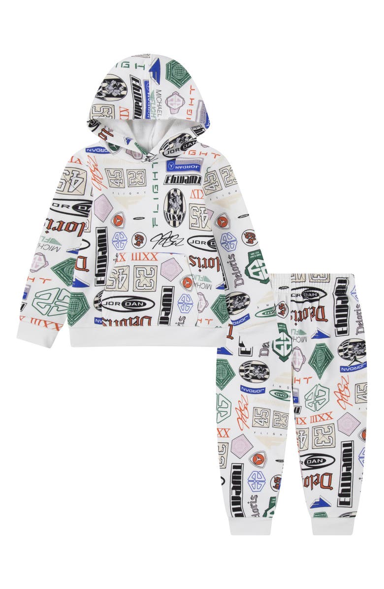 Jordan Kids' MJ Essentials Brooklyn Fleece Hoodie & Joggers Set, Main, color, 782Sail