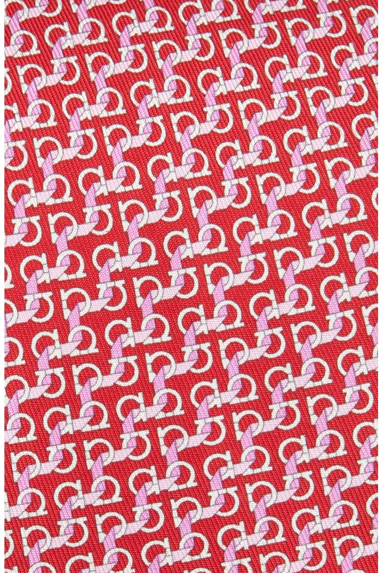 Zar Gancini Print Silk Tie, Alternate, color, ROSSO