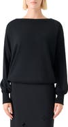Akris punto Boat Neck Virgin Wool Sweater