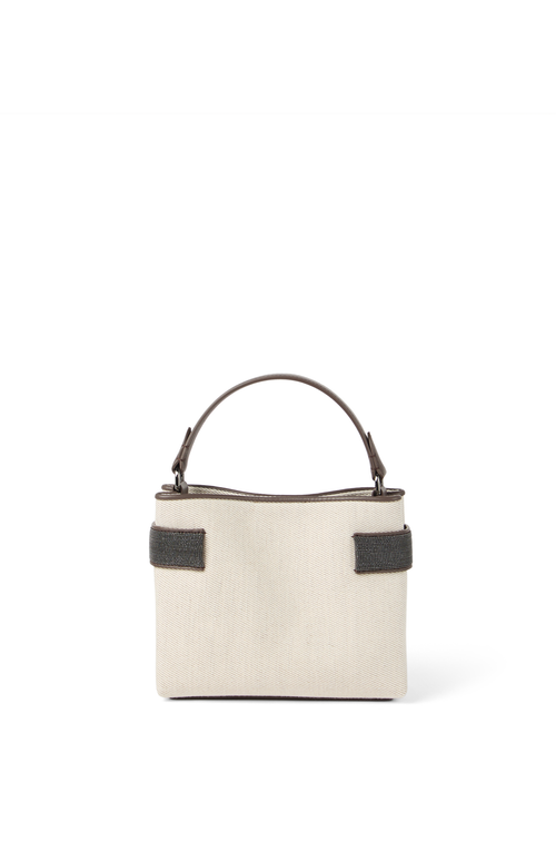 Shop Brunello Cucinelli Small Top-handle Essence Bag In Panama