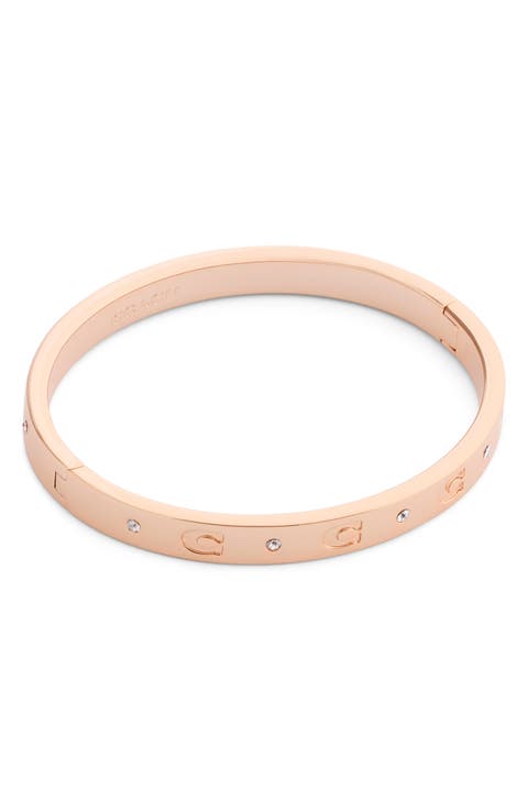 Repeated C Hinged Bangle