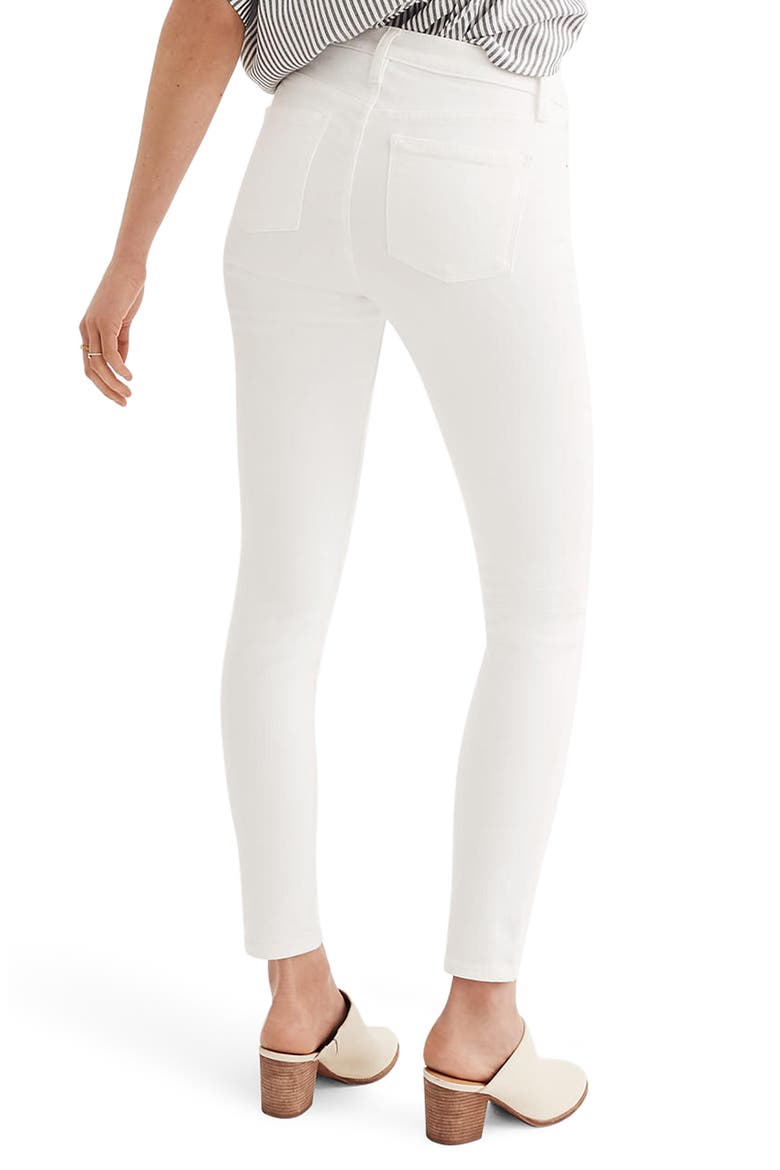 9-Inch High Waist Skinny Jeans, Alternate, color, PURE WHITE