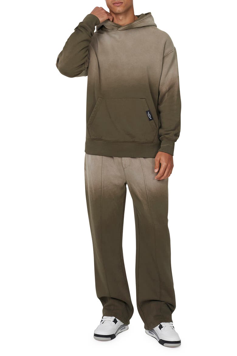 Gradient Spray Baggy  Jogger, Alternate, color, Brown